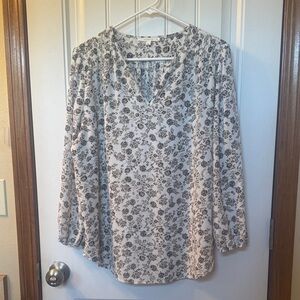 Floral V-Neck Blouse